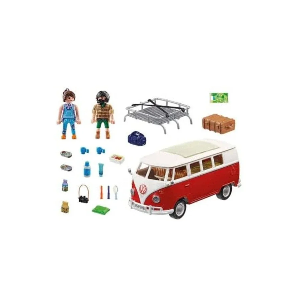 New in Box Playmobil Volkswagen T1 Camper Bus Red 70175